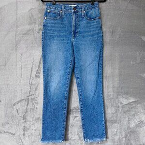 Madewell The Perfect Vintage Jean Raw Hem Size 27 Ainsworth Wash